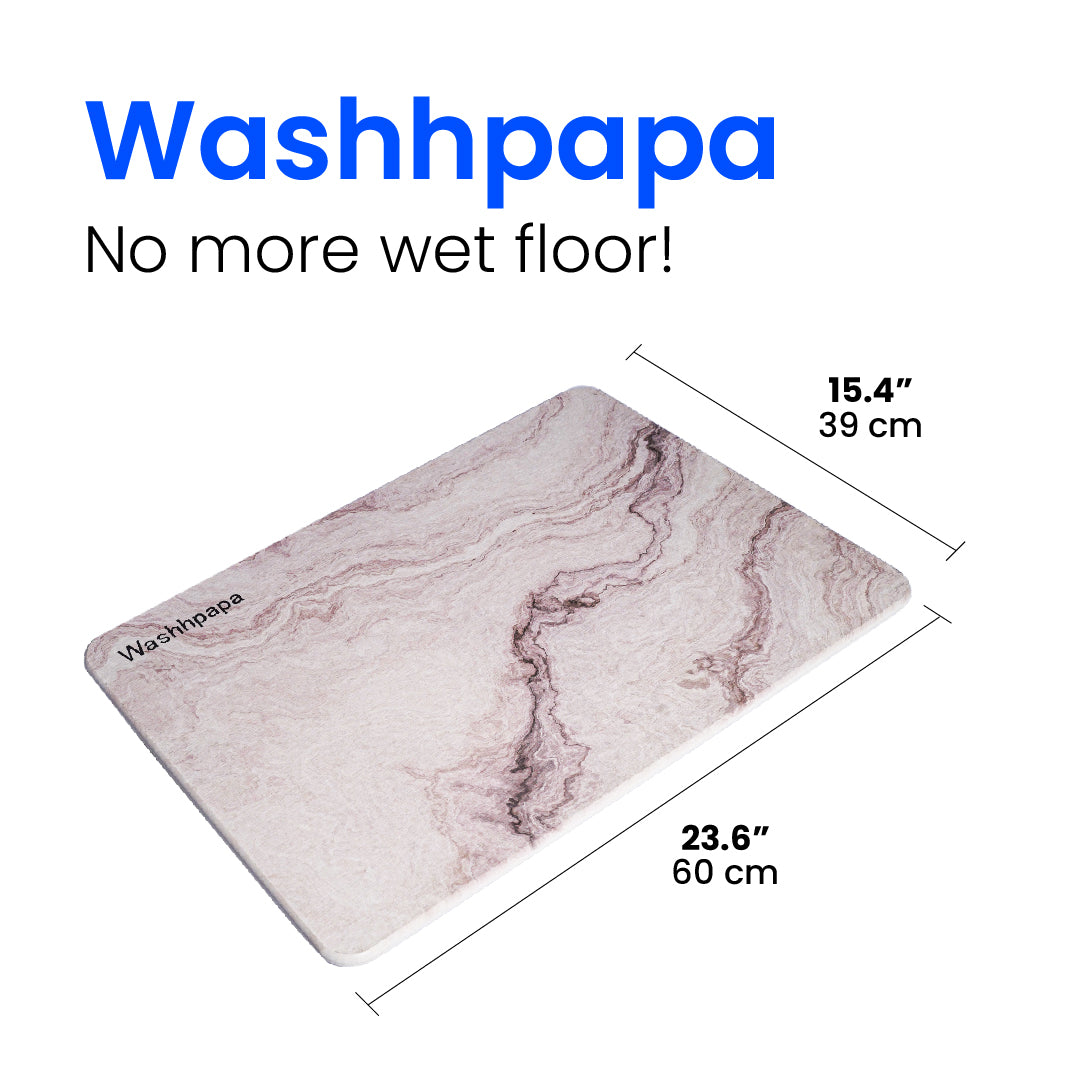 Washhpapa Stone Bath Mat - Bring Nature Indoors – WASHHPAPA